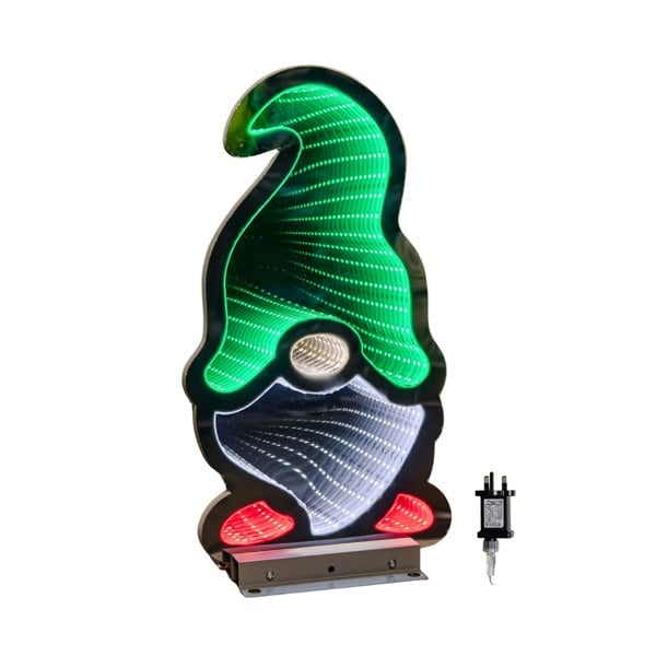 Samuel Alexander 40cm Infinity Gonk with Hat on Metal Base with Green, White and Red LEDs