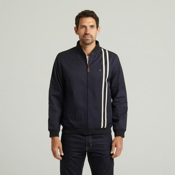 Gabicci G54Q01 Mens Side Strip Zip Thru Jacket Gabicci Classic - NAVY
