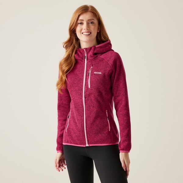 Regatta Women's Newhill Marl Hooded Fleece Jacket - Fruit Dove