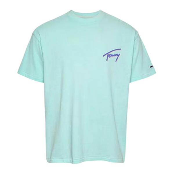 Tommy Jeans Mens Faded Relaxed Fit T-Shirt - Mint - 