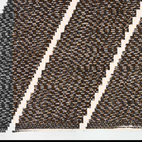 HOMESCAPES Black Geometric Jute Rug