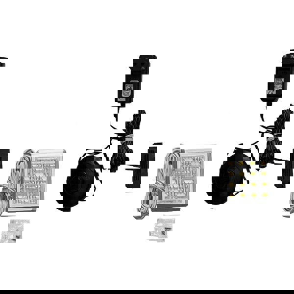 Furniture To Go Klara TV Unit with 1 Drawer 2 Flip Doors in Grey and Oak inc LED Lighting