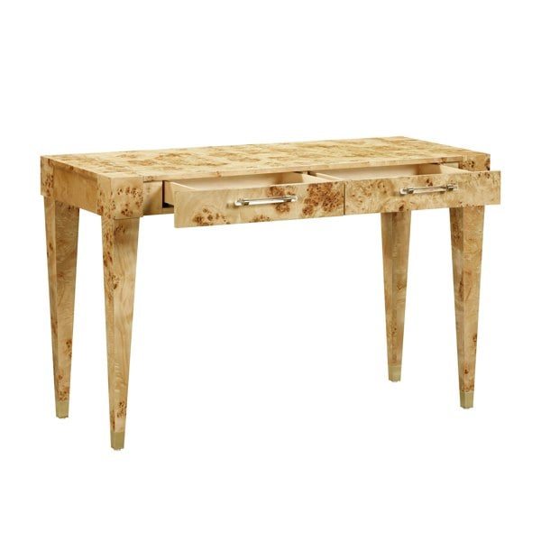 Furniture Edit Brandyss Natural Burl Work Desk Dressing Table