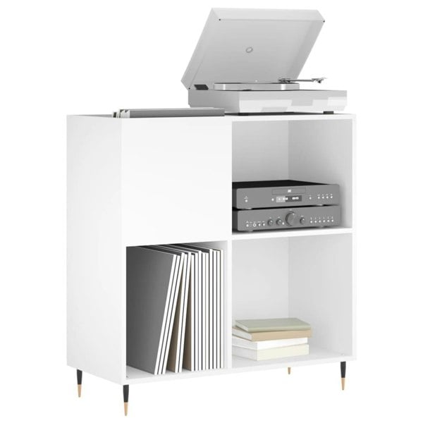Berkfield Record Cabinet White 84.5x38x89 cm Engineered Wood