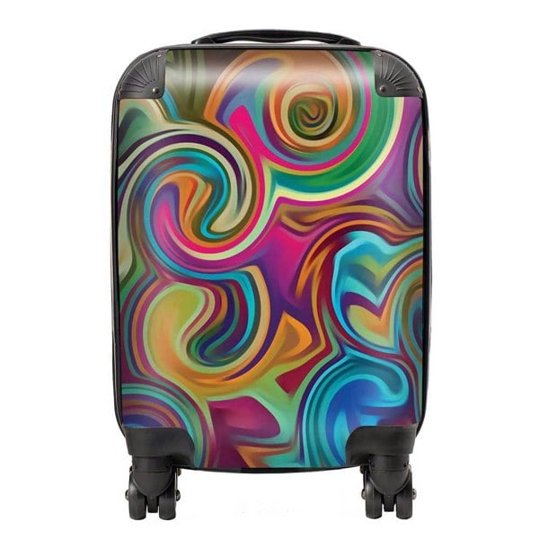 Warren Reed Colourful Wave Pattern Suitcase