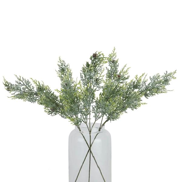 Hill Interiors Frosted Pinecone Artificial Plant - White/Green - 