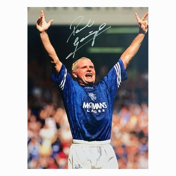 Paul "Gazza" Gascoigne signed photo. — Unframed