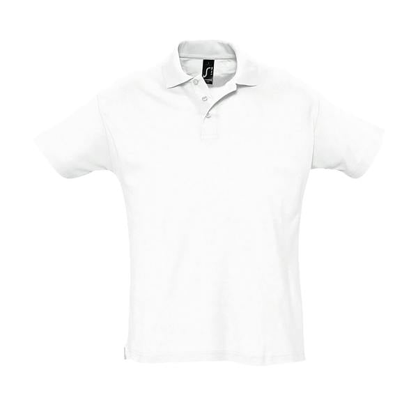 SOLS Mens Summer II Pique Short Sleeve Polo Shirt - White