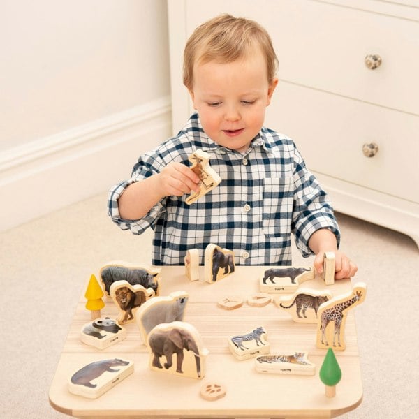 tickit Wooden Wild Animal Blocks
