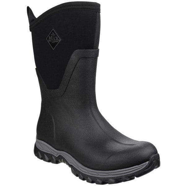 Muck Boots Unisex Arctic Sport Mid Pull On Wellies - Black/Black