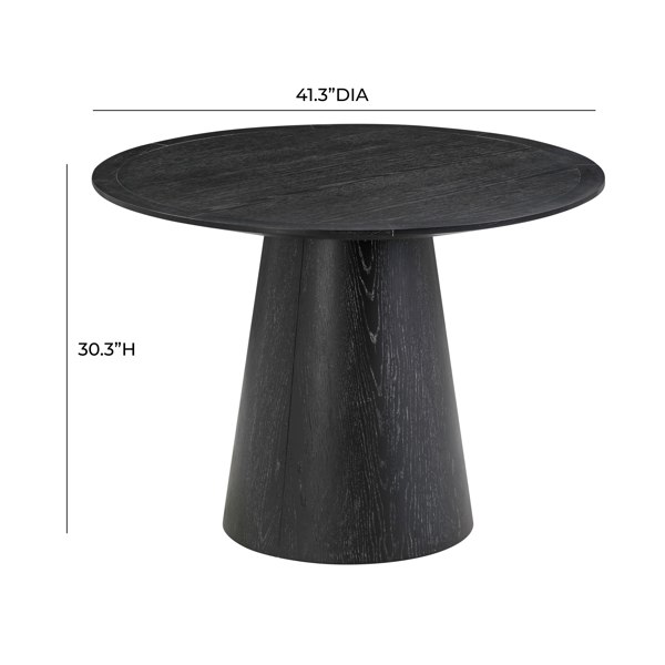 Furniture Edit Sahara Black Oak Round Dining Table