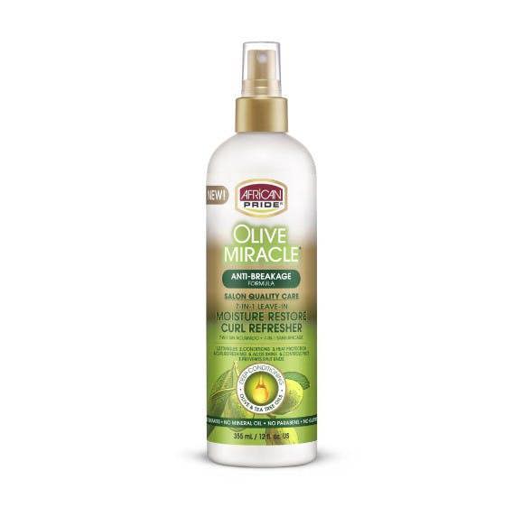 African Pride Olive Miracle 7-in-1 Leave-in Moisture Restore Curl Refresher 12oz