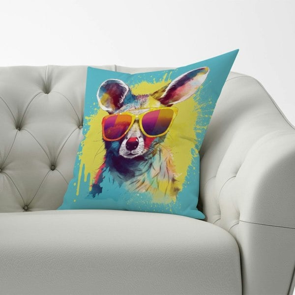 Warren Reed Splashart Wallaby In Glasses Cushions