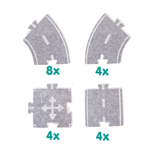 SES Creative Felt road circuit 20pcs