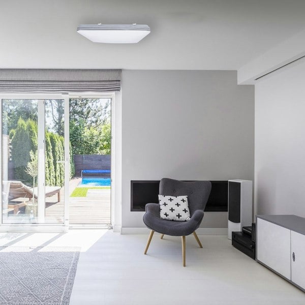 Milagro Palermo 53CM Modern White LED Ceiling Lamp 72W(300W) Included Remote With Adjustable Brightness And Colour Temperature