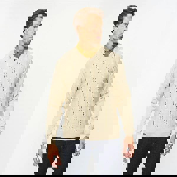 Gabicci G55M05 Fancy Vee Neck Sweater Gabicci Classic LINEN