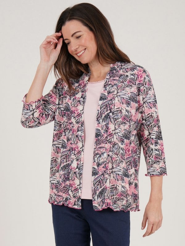 TIGI-Wear Leaf All-over-print Shrug