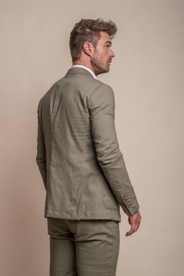 alvari sage quarter lined blazer back