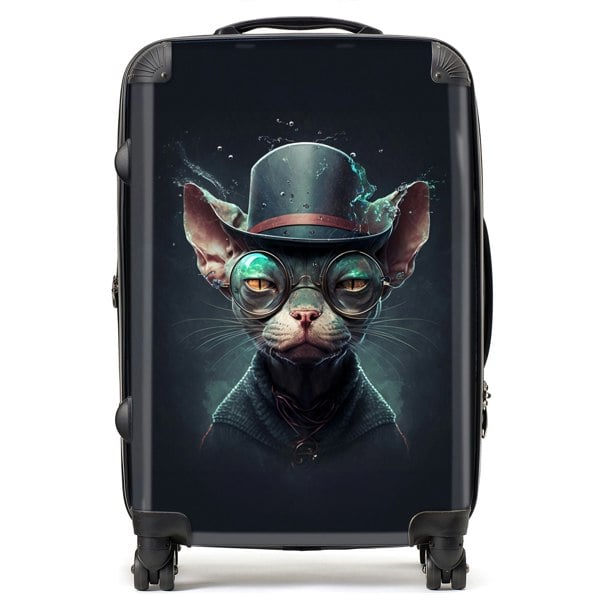 Warren Reed Sphynx Cat With Glases Splashart Suitcase