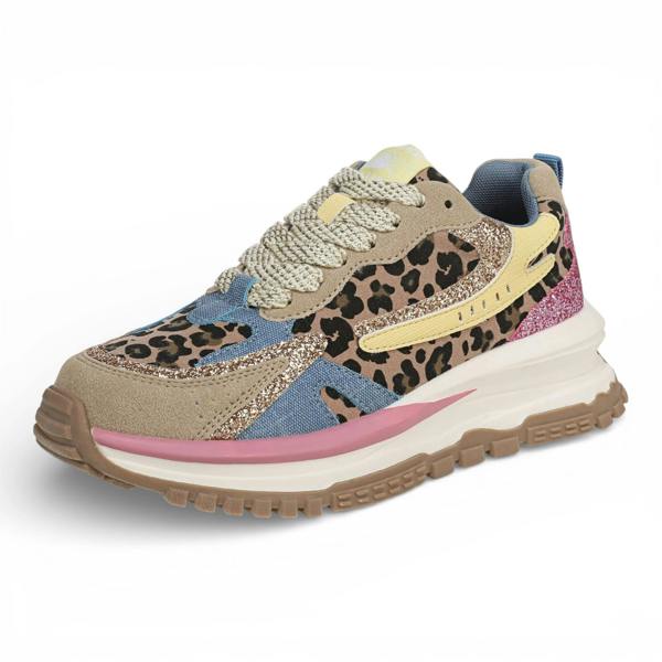 Blowfish Malibu Leo - Women's Pink Yellow Retro Sneaker