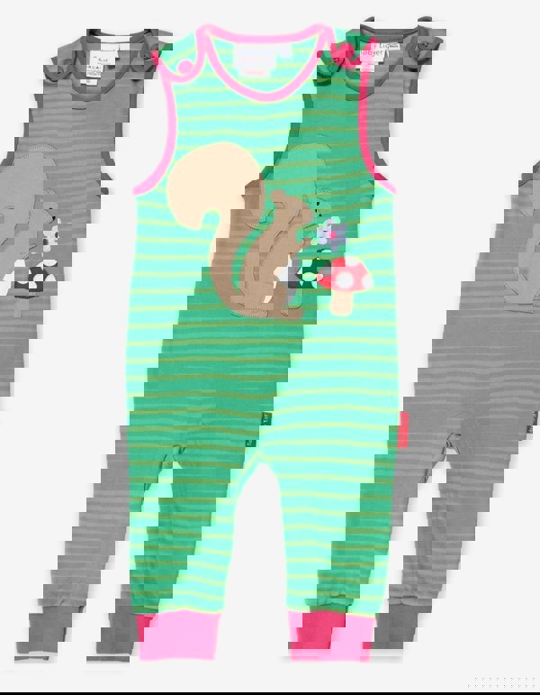 Organic Squirrel Applique Slungarees - Toby Tiger UK Retail