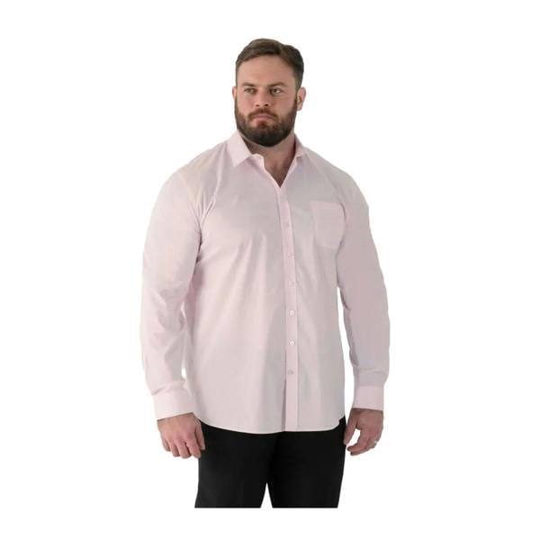 Duke Mens Oliver D555 Stretch Shirt - Pale Pink - 