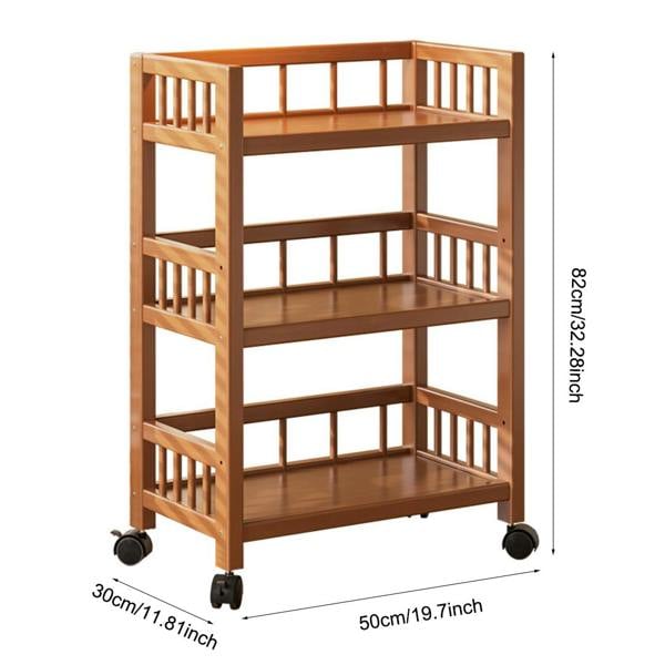 Havendro 3-Tier Storage Trolley Cart with Wheels Rolling Rack