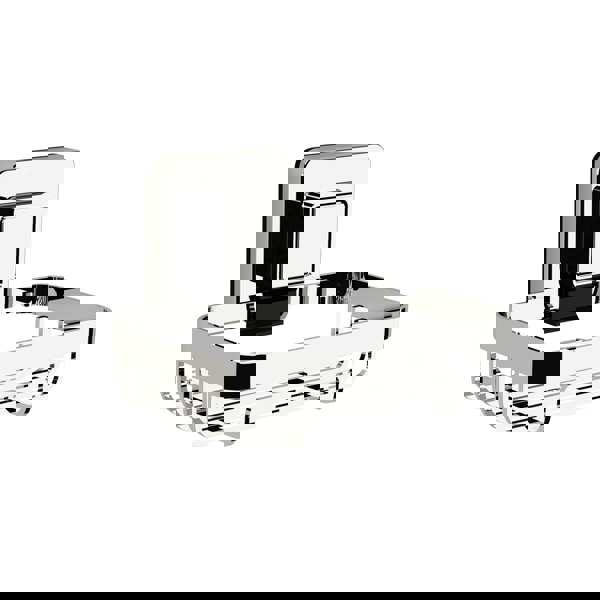 Showerdrape Pushloc Stainless Steel Suction Wall Mounted Soap Basket