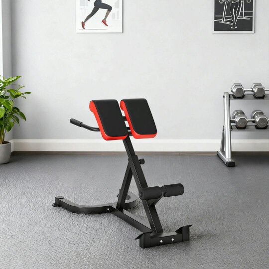 Havendro Roman Chair 5-Level Height Adjustable Back Extension Bench Red Exercise