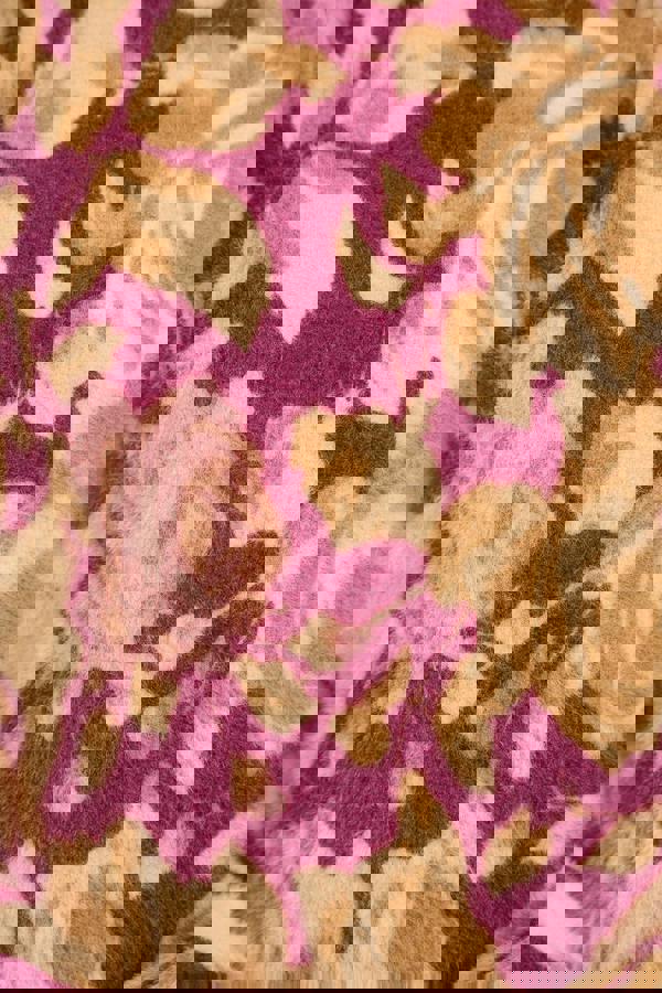 Rose Print Fluffy Yarn Jumper