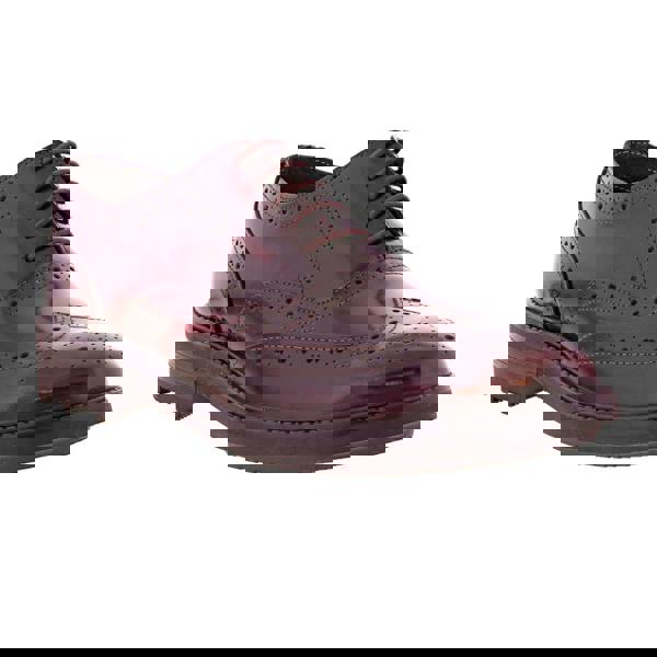 Roamers Mens 5 Eyelet Brogue Oxford Leather Shoes - Oxblood