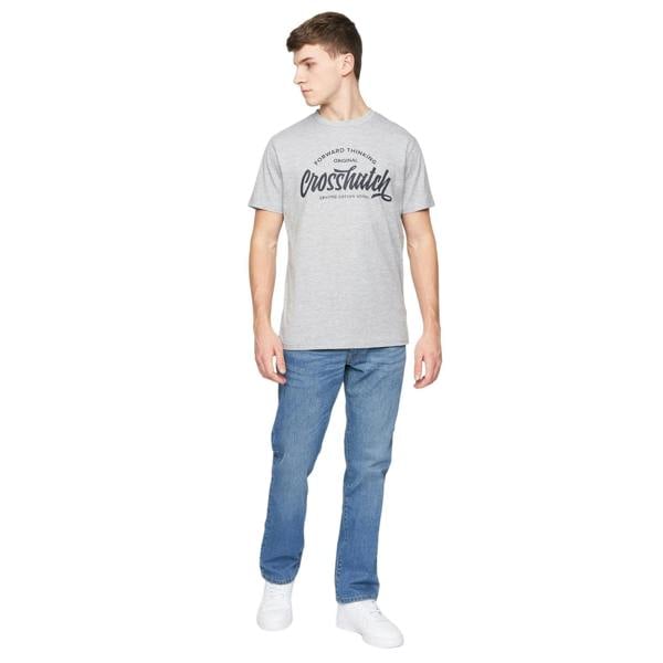 Crosshatch Mens Bandol Straight Leg Jeans - Light Wash - 