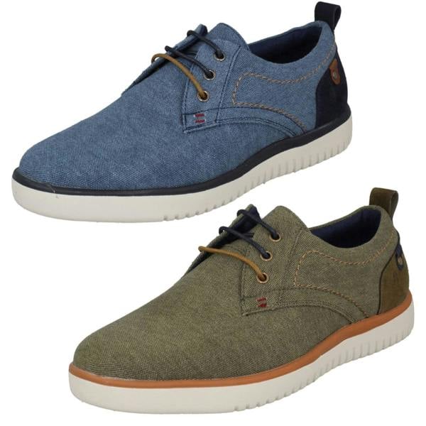 Hush Puppies Mens Hush Puppies Lightweight Canvas Shoes Sandy Lace Up