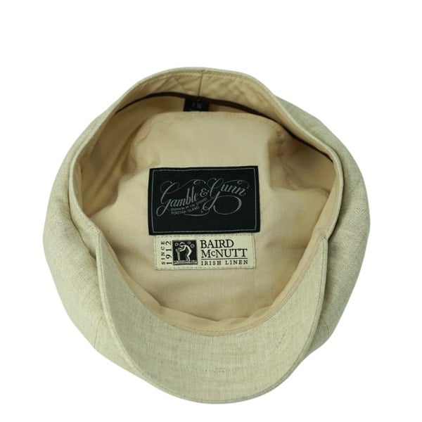 Gamble & Gunn Gosford Baird McNutt Cream Irish Linen Button Top Cap