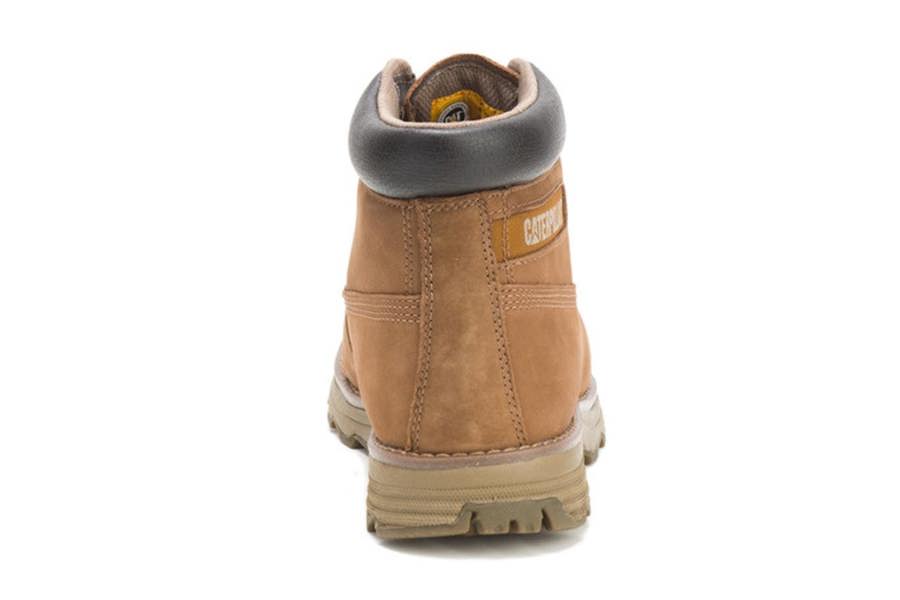 Caterpillar CAT (Caterpillar) Men's Founder Brown Leather Everyday Ankle Boots
