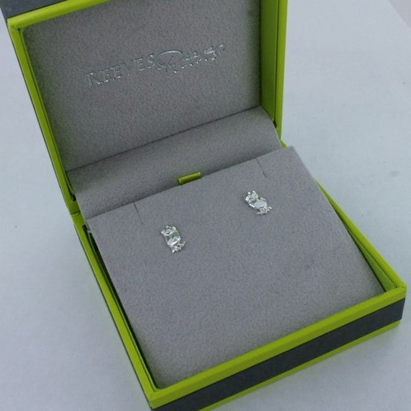 Sterling Silver Origami Owl Stud Earring - Reeves & Reeves