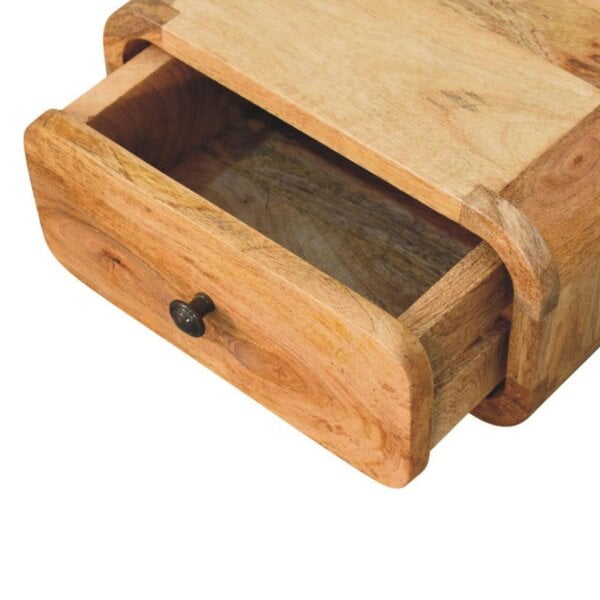 Wyld Haus Vicenza Mini Wall Mounted Mango Bedside Table with Drawer
