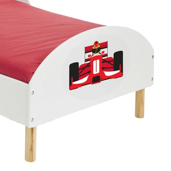 Liberty House Toys Kids White Toddler Bed – Formula 1
