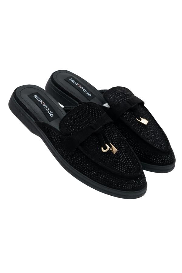 Crystal Dream Slip On Clog Mules Black, capturing slip-on Style