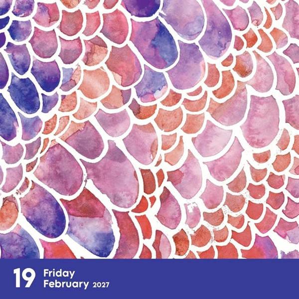 A Year of Reverse Colouring Desk Calendar 2027, Desk Calendars, Day To View, Art, Gift