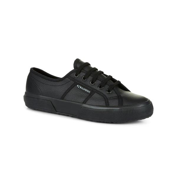 Superga Unisex Adult 2750 Efglu Leather Trainers - Total Black - 