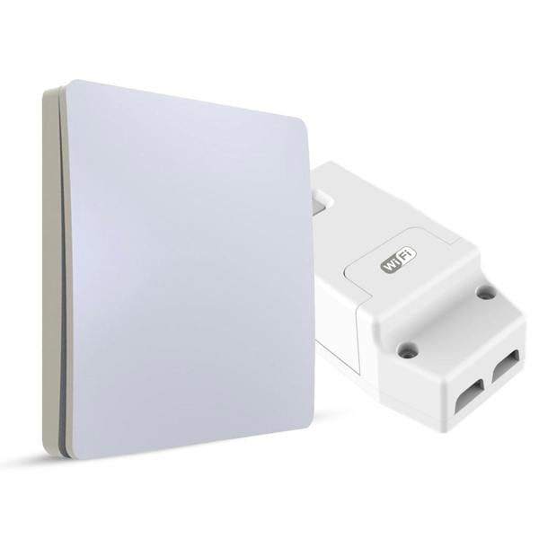 ENER-J ENERJ 1-Gang Wireless Kinetic Switch & 100W WiFi Dimmable Receiver Kit, White