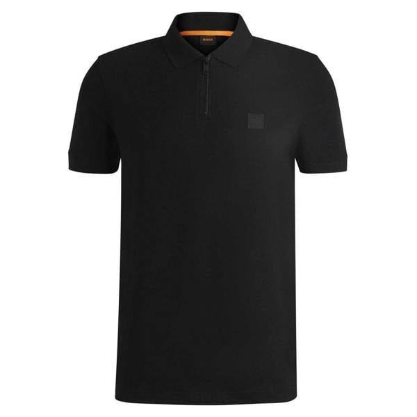 Boss Mens Cotton Pique Polo Shirt - Black - 