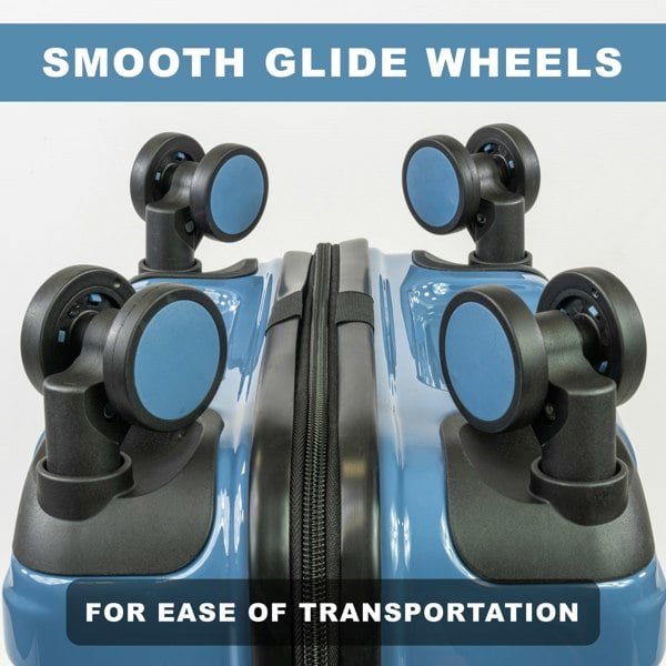 Pierre Cardin Provence Lightweight Luggage 8 Wheels TSA Locks Hardshell Suitcase