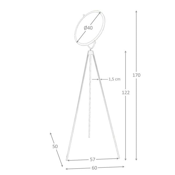 Angel Cerdá Black steel floor lamp 8102