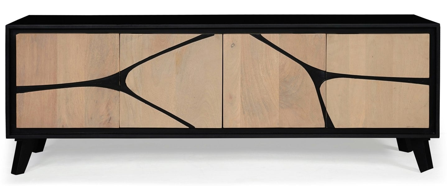 IH Design Dusk Mango Wood Low Board Sideboard Tv Stand