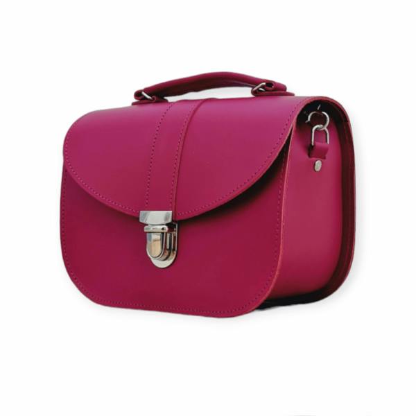Zatchels Olympia Handmade Leather Crossbody  Handag - In Stock & Ready to Ship - Magenta