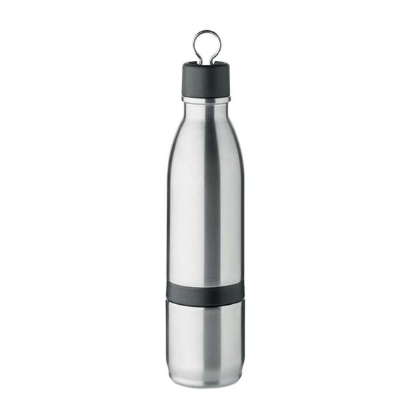 MidOcean Atera 2 in 1 Double-Walled 500ml Bottle - Matt Silver - 