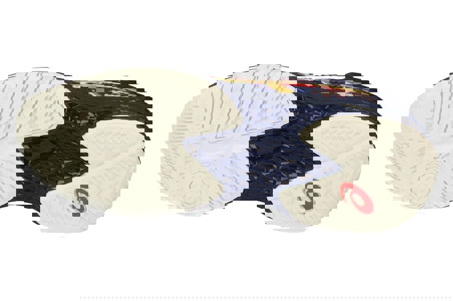 Asics Court Ff L.E. Nyc Mens Tennis Shoes E714N Sneakers Trainers  4994 - Indigo Blue Rich Gold Red 4994 - Photo 4