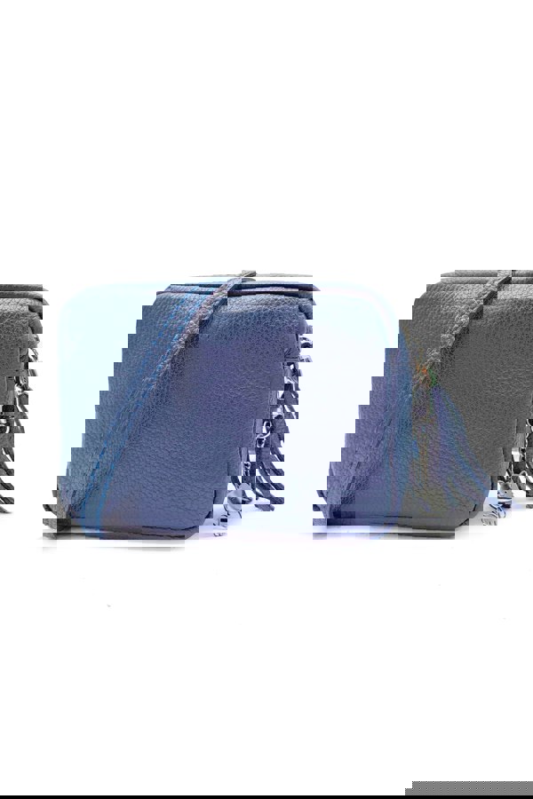 Kitise Mini Tassel Italian Genuine Leather Purse Crossbody Bag With Tassel